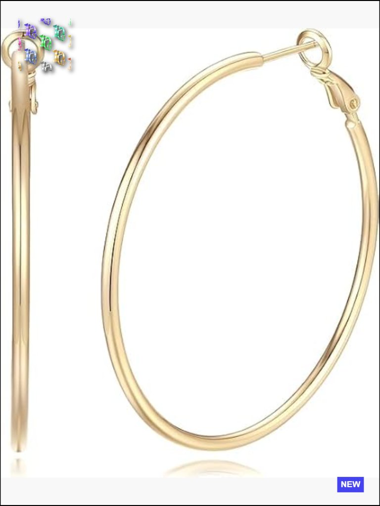 Chunky Gold Hoop Earrings Polished Classic Dainty 14k Plated Minimalist Trendy